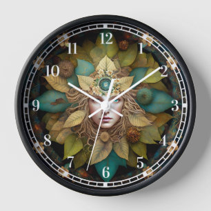 Nature Goddess Mandala Clock