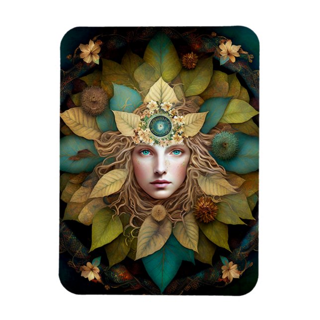 Nature Goddess Mandala Magnet (Vertical)