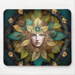 Nature Goddess Mandala Mouse Mat