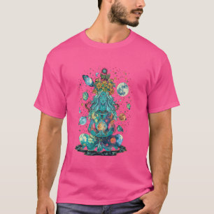 Nature Goddess Witch Mother Earth and Moon Phase C T-Shirt