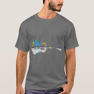 Nature Guitar Colorful Watercolor Oversized T-Shirt