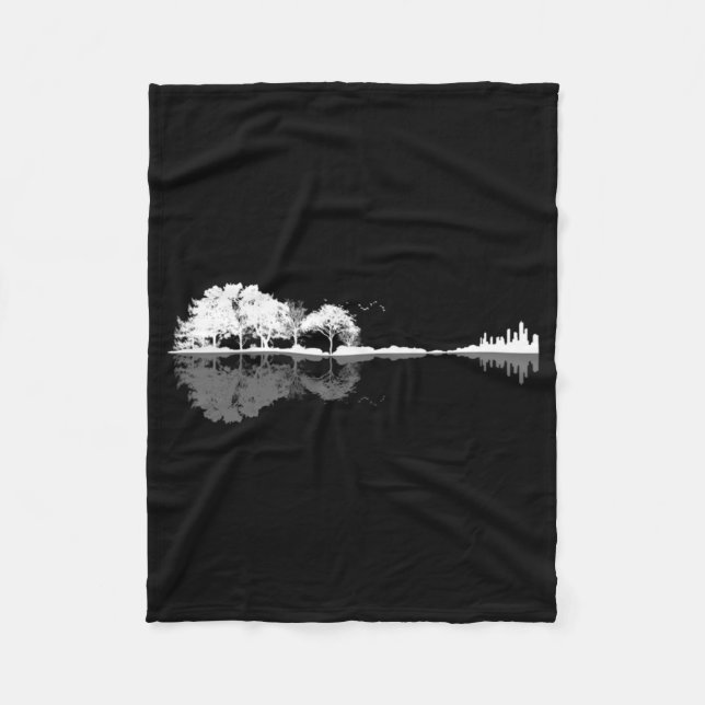 Nature Guitar Fleece Blanket (Front)