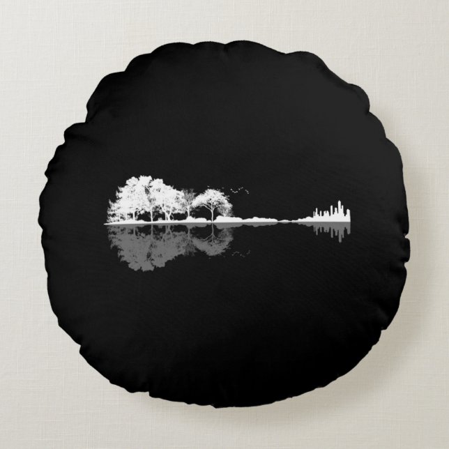 Nature Guitar Round Cushion (Front)