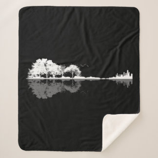 Nature Guitar Sherpa Blanket
