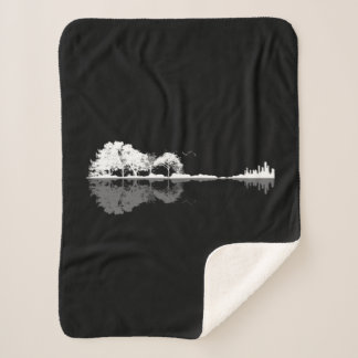Nature Guitar Sherpa Blanket