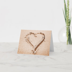Nature   Heart in Sand Holiday Card