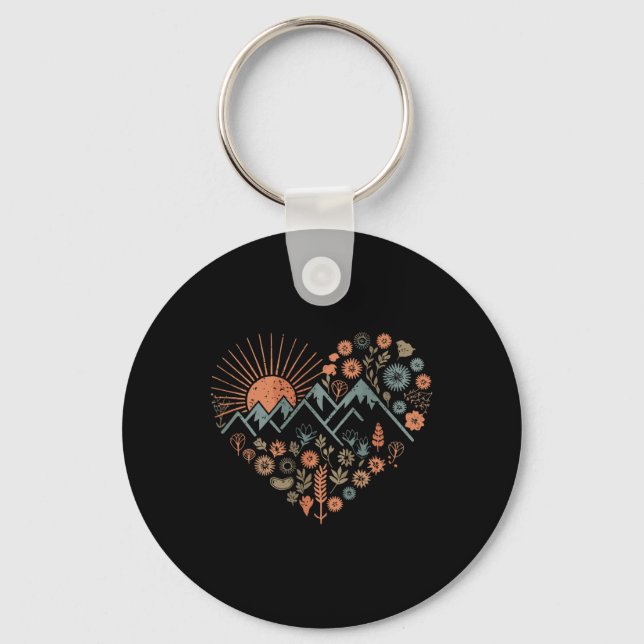 Nature Heart  Key Ring (Front)
