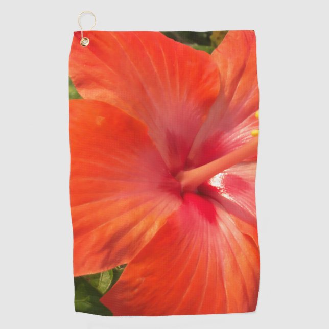 nature, hibiscus, flower, summer, floral, tropical golf towel (Front)