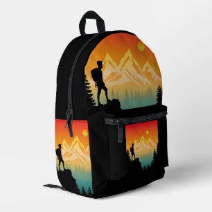 Nature Hiking Mountain Forest Scenery Printed Backpack