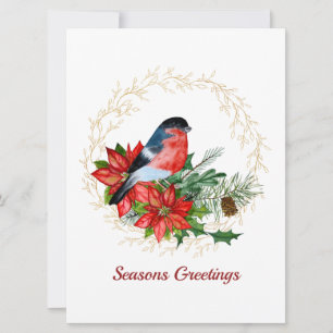 Nature Holiday Wreath Flat Holiday Card