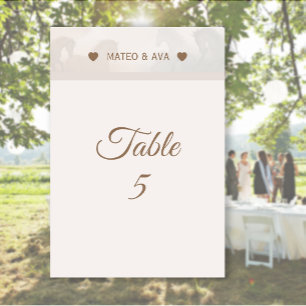Nature Horses Wedding Custom Table Number