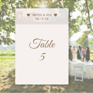 Nature Horses Wedding Custom Table Number