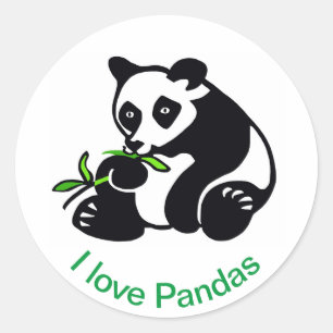 Nature - I love PANDAS - Wildlife - Classic Round Sticker