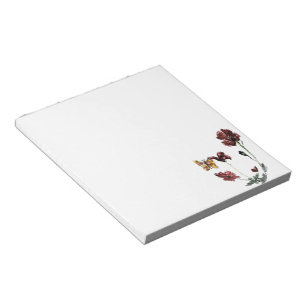 Nature Illustration Butterfly Poppy Notepad