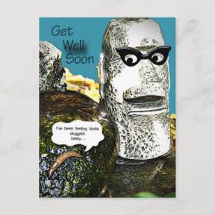 Nature Imitating Humans Get Well Soon Wishes Postcard