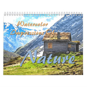Nature Impressions Watercolor Paintings 2027 Calendar