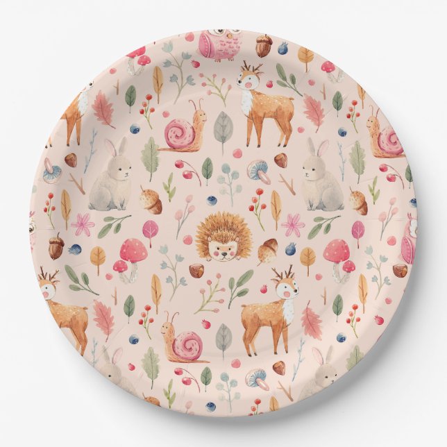 Nature in Pink Paper Plate (Front)
