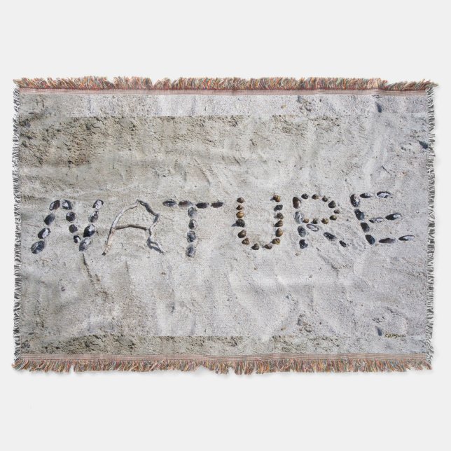 Nature in the Sand Throw Blanket (Front)