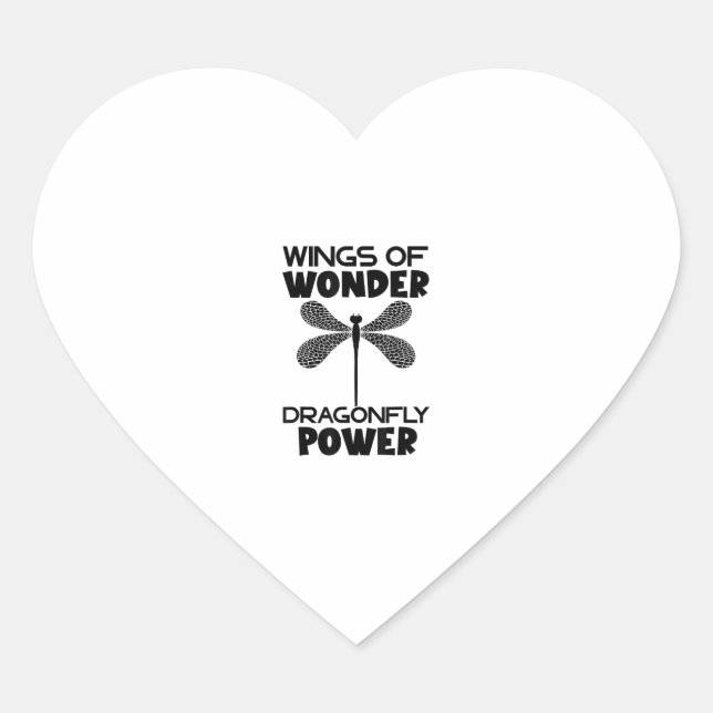 Nature Insect Dragonflies Power Wings Of Wonder Dr Heart Sticker (Front)