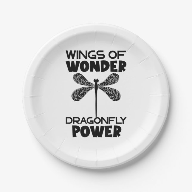 Nature Insect Dragonflies Power Wings Of Wonder Dr Paper Plate (Front)