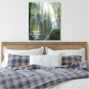 Nature inspirational quote John Muir Stretched Canvas Print