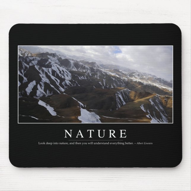 Nature: Inspirational Quote Mouse Mat (Front)