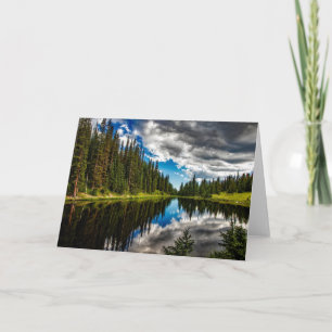 Nature Inspirations Conifer Forest and Lake  Card