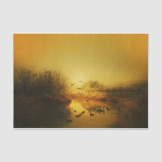 Nature Inspirations Swans Greet the Sunrise Tissue Paper