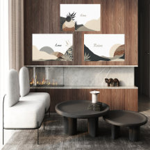 Nature-Inspired Abstract Earth Tones Canvas Art