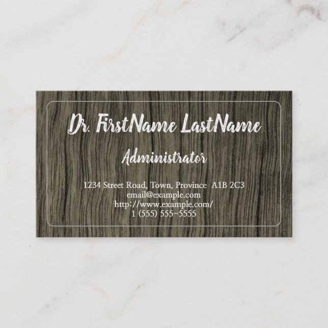Nature Inspired Administrator Business Card (Front)