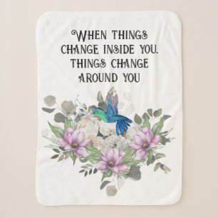 Nature-Inspired Art Print Sherpa Blanket