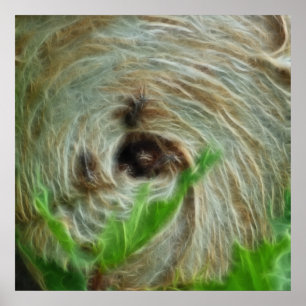 Nature inspired beehive art poster