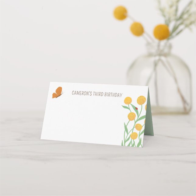 Nature Inspired Blank Table Tent Place Card (Front)