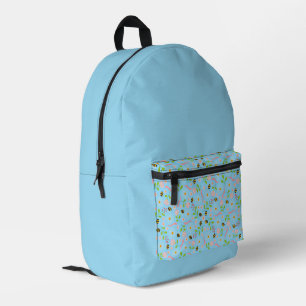 Nature inspired blooms and critters printed backpack