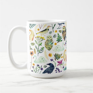Nature-Inspired Botanical Pattern Decorative Throw Coffee Mug