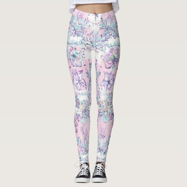 Nature-Inspired Butterfly Leggings (Front)