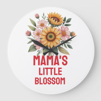 Nature-Inspired Colourful Sunflower Nursery  Large Clock
