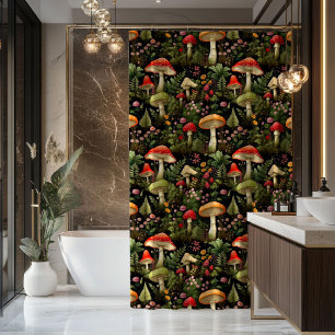 Nature-Inspired Curtain Mushrooms & Woodland Charm