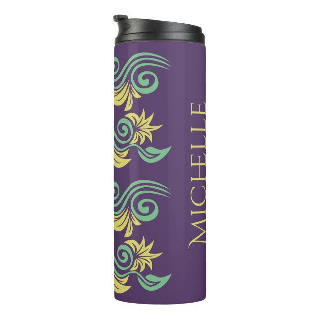 Nature-Inspired custom name tumbler (Rotated Right)