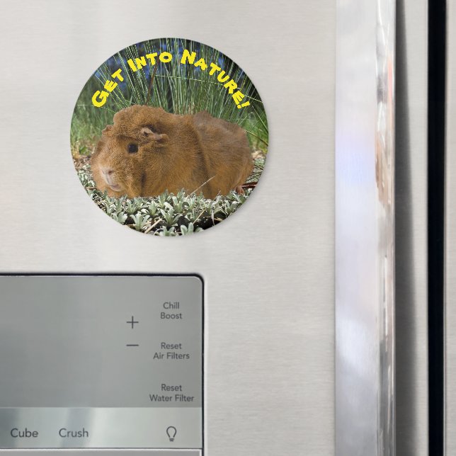 Nature Inspired Cute Guinea Pig Photo Template Magnet (In Situ (Fridge))