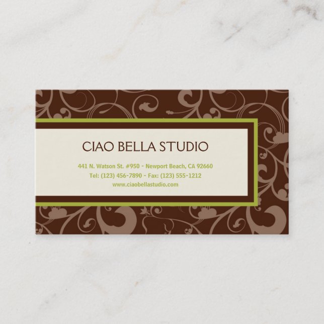 Nature-Inspired Elegance Business Card (Front)