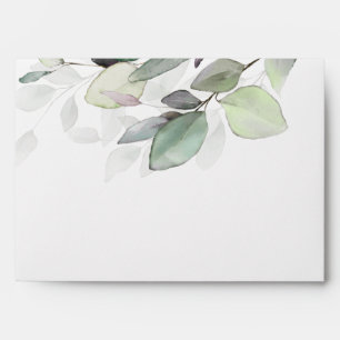 Nature-Inspired Ethereal Greenery Return Address Envelope