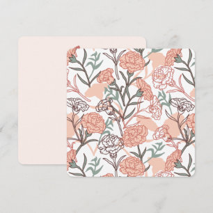 Nature Inspired Floral: Carnation Flower Pattern Invitation
