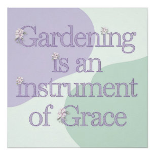 Nature Inspired Gardening Word Art Poster