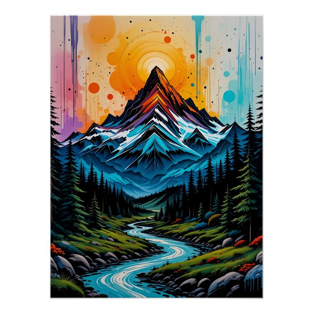 Nature-Inspired Graffiti Poster (Front)