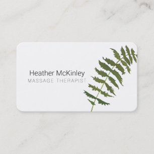 Nature Inspired Greenery Minimal Business Card