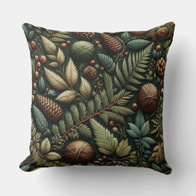 Nature-Inspired Knit Cushion (Front)