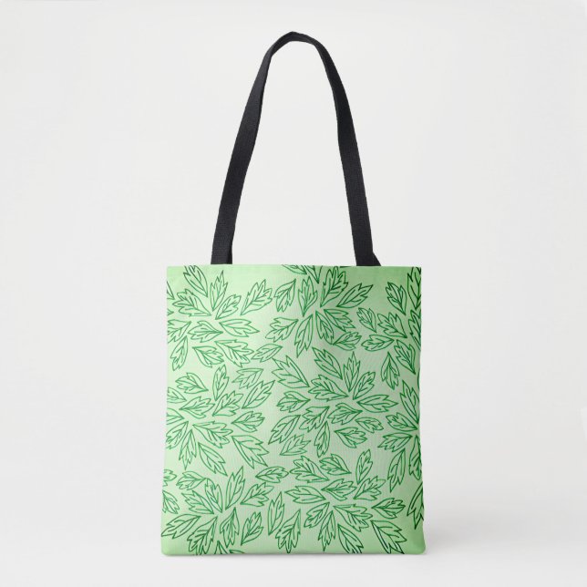 Nature-Inspired Leaf Pattern Tote bag (Front)