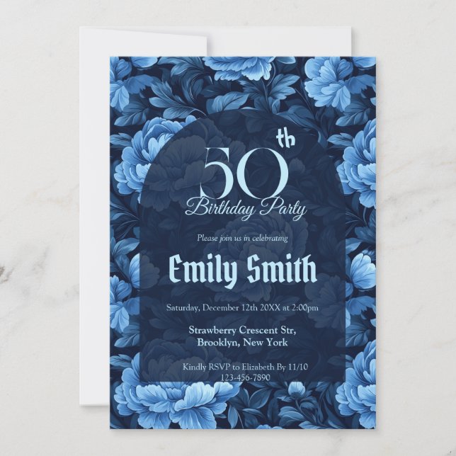 Nature Inspired Rose Flower Summer Party Invitation (Front)