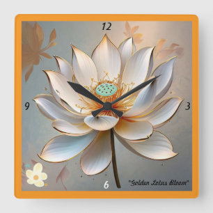 "Nature Inspired Serenity" Square Wall Clock